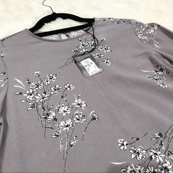 🆕 NWT Primark Boho Gray Floral Dress 4 - Picture 4 of 7